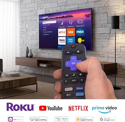 📺 Televisor Smart TV 32" Full HD | Roku Integrado | Streaming en Línea | Puertos HDMI | Conexión Inteligente | Perfecto para Sala, Recámara y Oficina