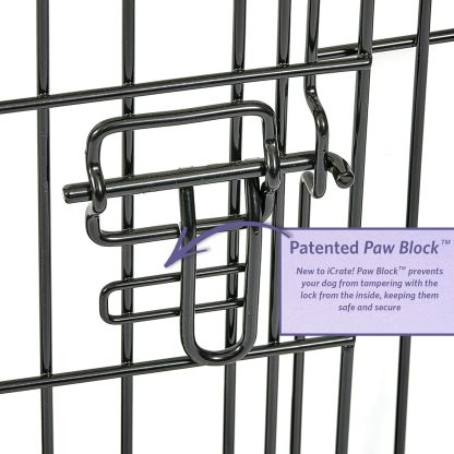 MidWest Homes for Pets - Jaula para perros XL | Jaula para perros MidWest iCrate de metal plegable con doble puerta con panel divisor, protege los pies y bandeja para perros a prueba de fugas | 48 pulgadas de largo x 30 de ancho x 33 pulgadas de alto, raz