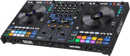 Rane FOUR Controlador DJ Stems Avanzado, 4 Canales - Jog Wheels de 8.5" + Displays, Mezclador DJ con FX Internos, Serato DJ Pro + Pitch 'n Time DJ