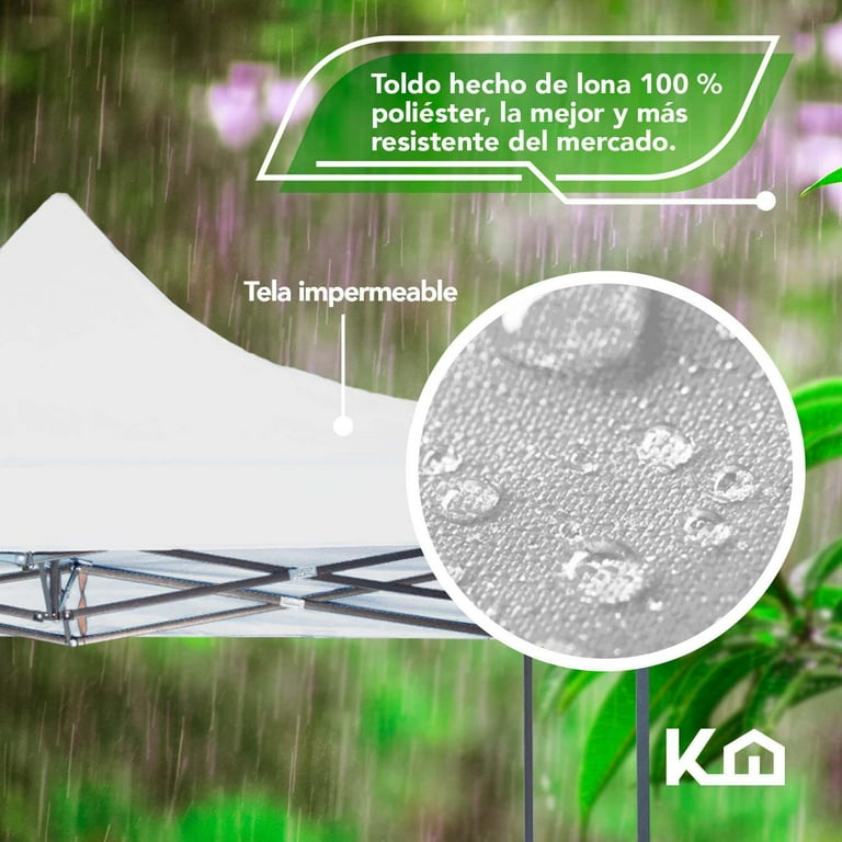 Toldo Carpa Impermeable 3x3 M + Mesa Plegable 180cm portatil Kingshouse COMBO