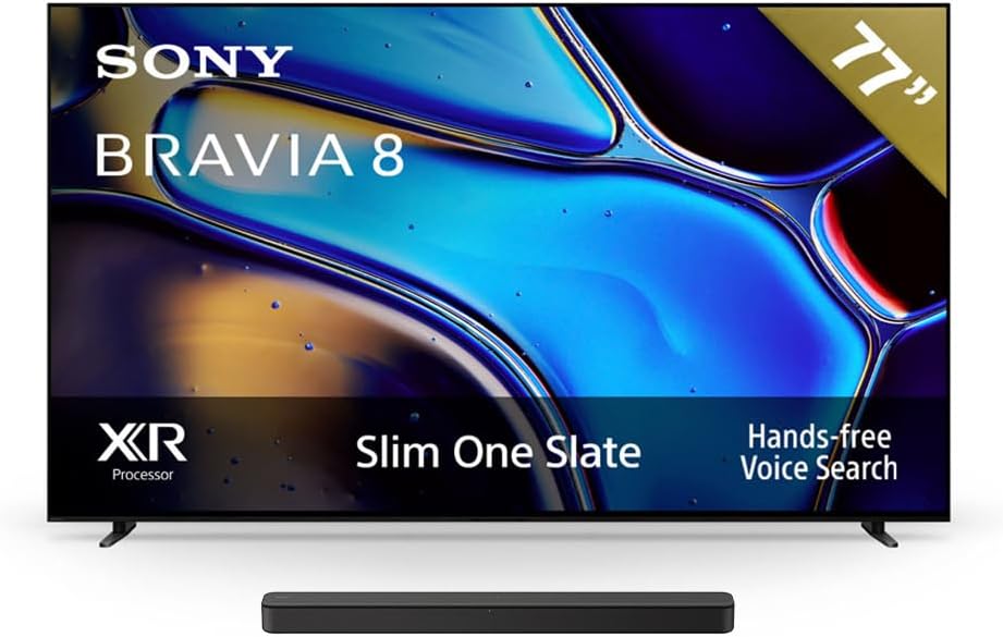 Sony BRAVIA 8 Pantalla 77” OLED con Procesador XR 4K Ultra HD Google