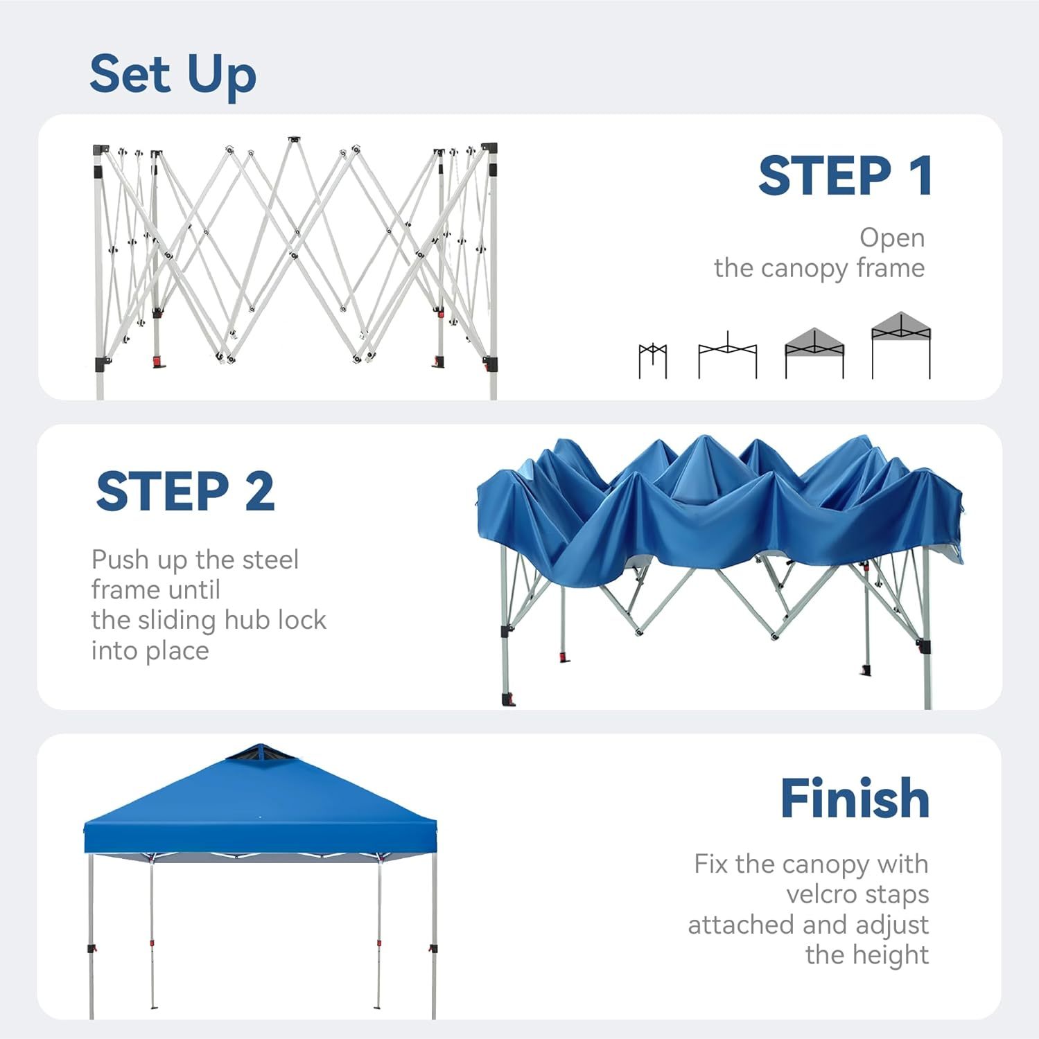 PHI VILLA - Toldo parasol con bloqueo UV de 4 x 4 m con kits de herramientas, pantalla de cenador para patio al aire libre, eventos de jardín-toallita mágica esponja