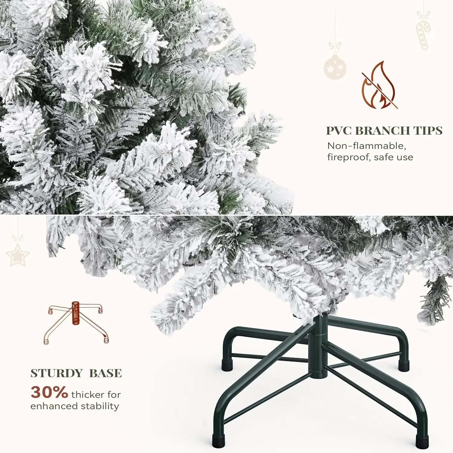 Árbol de Navidad Artificial YITAHOME Preiluminado con 11 Modos de Luz y Control Remoto, 6, 7.5 y 9 Pies, Varios Estilos