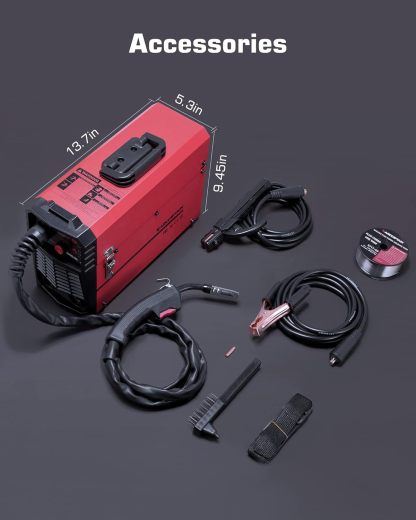 ARCCAPTAIN MIG Soldador, 200 amperios 6 en 1 gas MIG/núcleo de flujo sin gas MIG/Stick/Lift TIG/soldadura por punto/pistola de carrete 110 V/220 V de aluminio multiproceso máquina de soldadura con