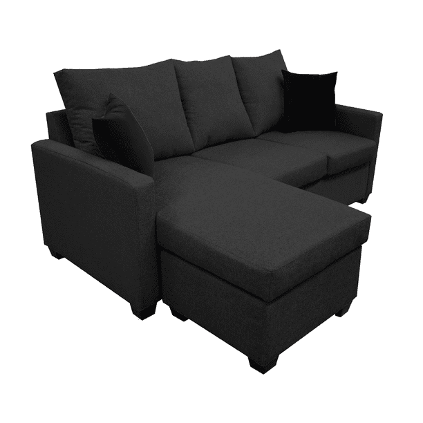 Sala Esquinera El Bazar Store Denver Gris Oxford, 200x140 cm, Lado derecho e Izquierdo, Lino nacional, Sofa