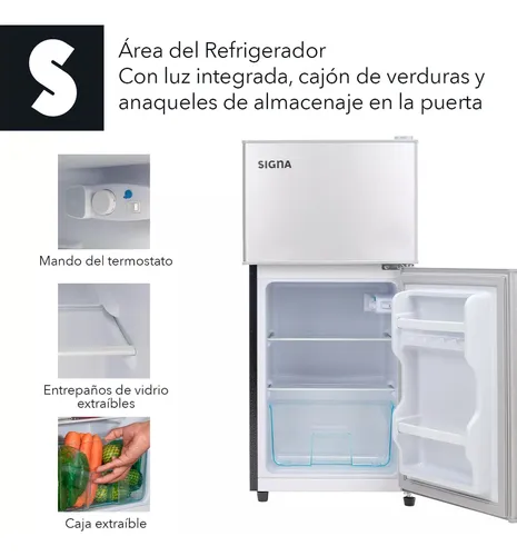 Refrigerador Frigobar Congelador 2 Puertas Detalle Estetico