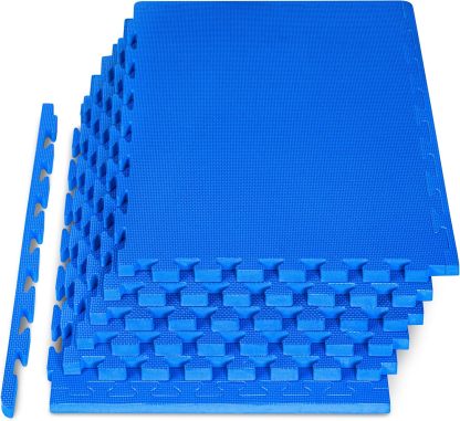 ProsourceFit Extra Thick Puzzle Exercise Mat ¾” and 1", EVA Foam Interlocking Tiles for Protective, Cushioned Workout Flooring for Home and Gym Equipment