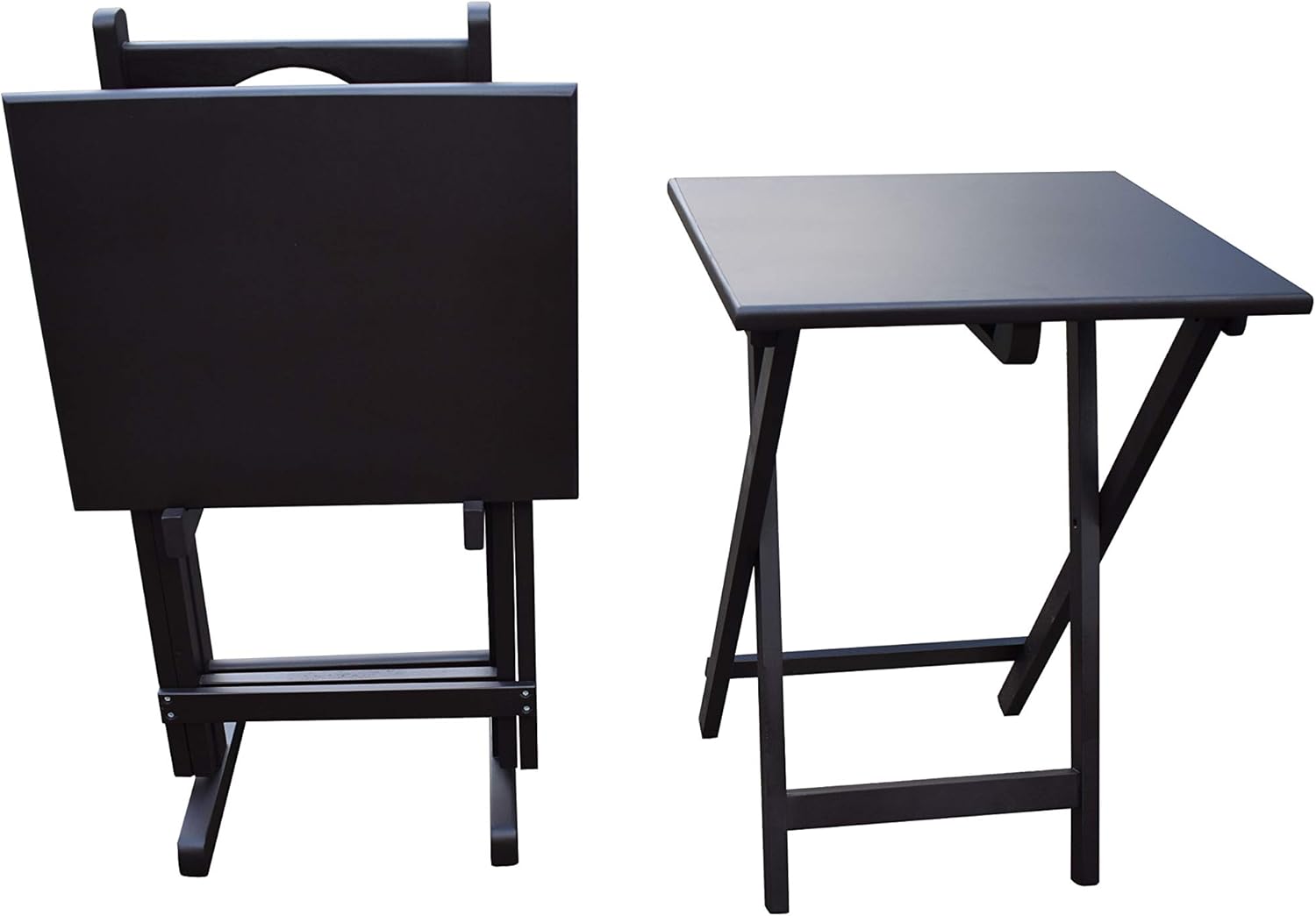 Hogare Mesas Plegables De Servicio con Base, Mesa, Mesa Auxiliar, Mesita, Juego de Parota (Chocolate)