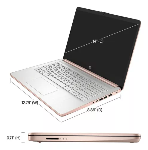 Laptop Hp 14-dq0762dx Celeron 4gb 128gb Ssd Rosa