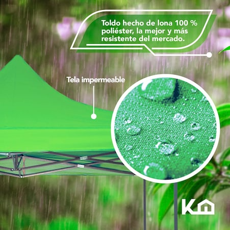 Toldo Carpa Impermeable Plegable Acero 2x2 M Bolsa