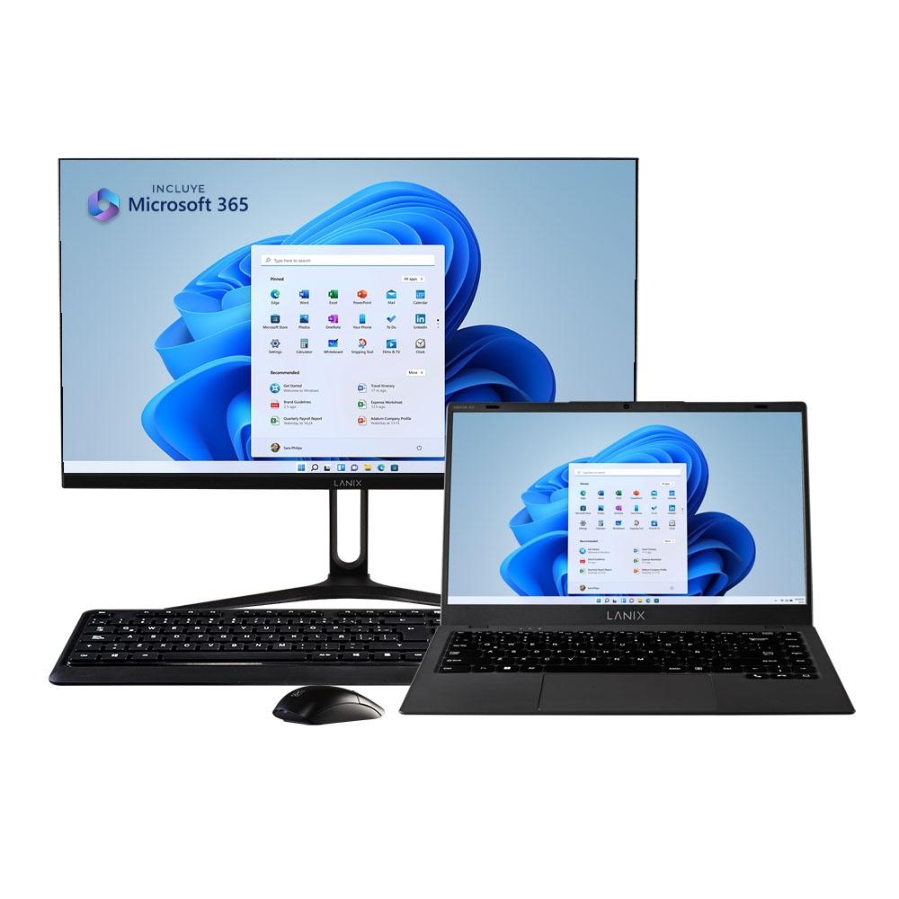 Pack Xbook 365 Lanix Go Intel Celeron N4020 4GB RAM 128GB Negro