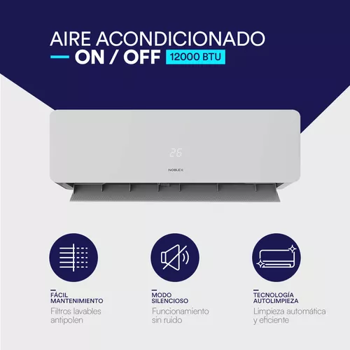 Noblex Aire Acondicionado Minisplit On/Off Frío NXS32C11AMX 12000btu 1 tonelada 115V