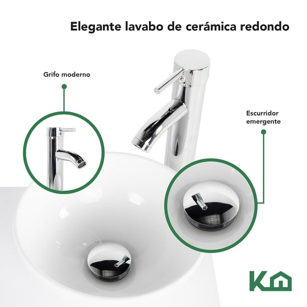 Mueble Kit Para Baño Gabinete Organizador Lavamano Monomando blanco