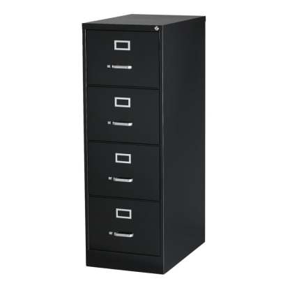 Archivero Metálico Hirsh Armado Vertical 4 Cajones Tamaño Oficio Negro Hirsh 4 CAJONES TAMAÑO OFICIO NEGRO