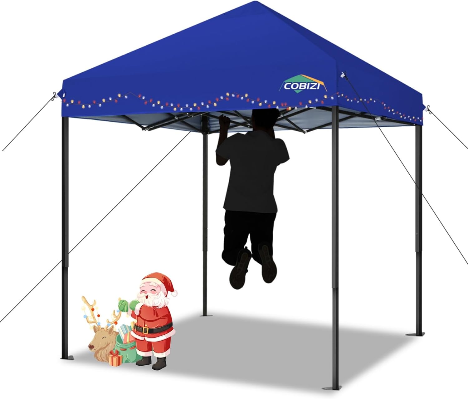 COBIZI - Toldo desplegable de 10 x 20 Pulgadas con 6 Paredes Laterales, toldo Impermeable para Eventos al Aire última intervensión, UPF 50+ cenador portátil para Fiestas, Playa, Camping, Boda,