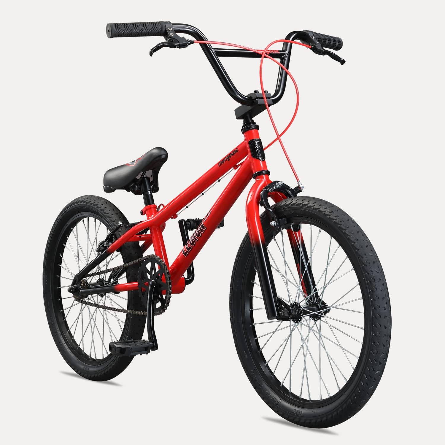 Mongoose Legion Freestyle Sidewalk Bicicleta BMX para niños y principiantes a usuarios avanzados, ruedas de 16-20 pulgadas (40.64 cm - 50.80 cm), marco de acero Hi-Ten, Micro Drive 25x9T engranaje BMX
