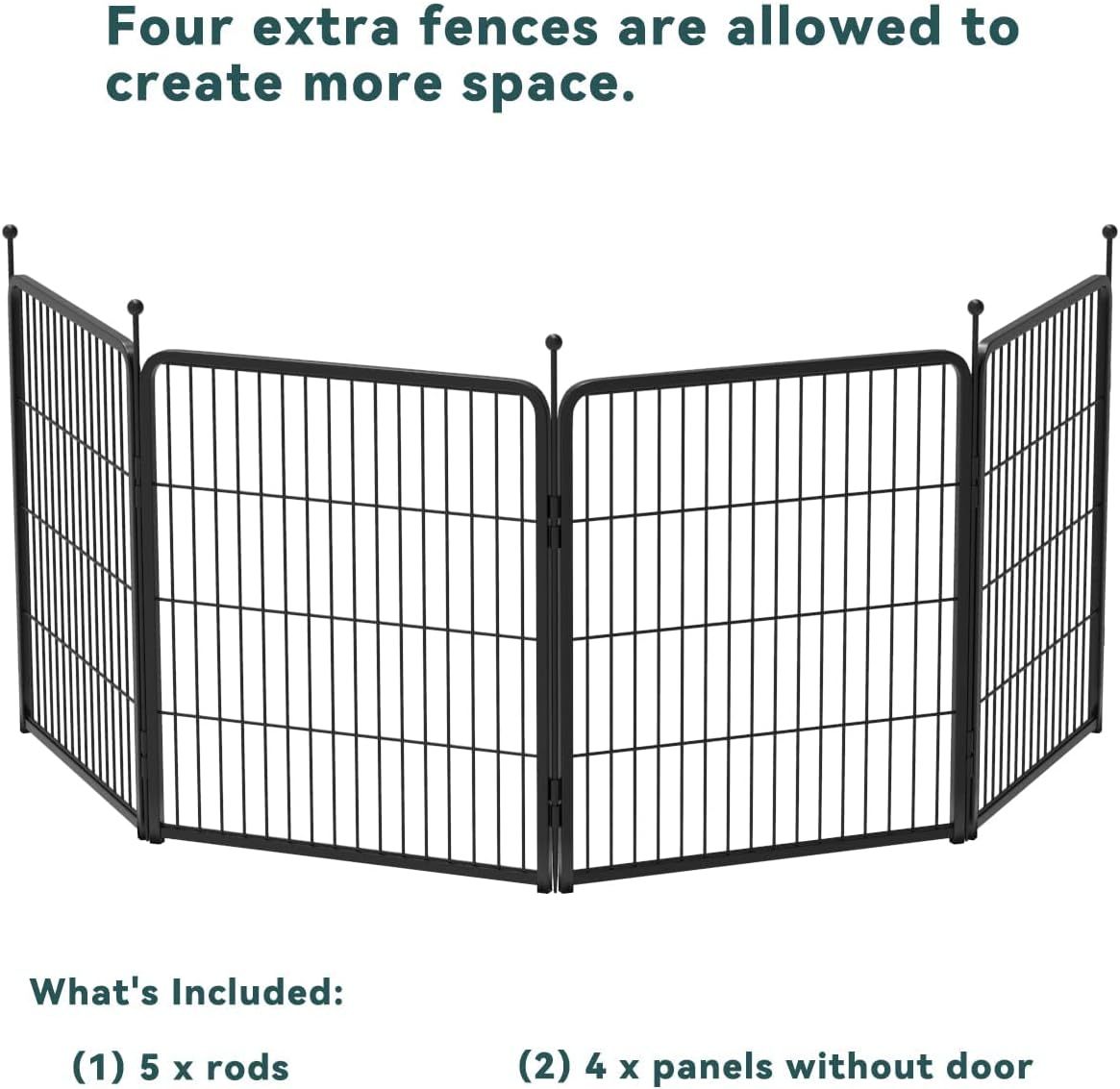 FXW Rollick Corral para Perros para Patio, RV Camping│Patentado, 24 Pulgadas 8 Paneles