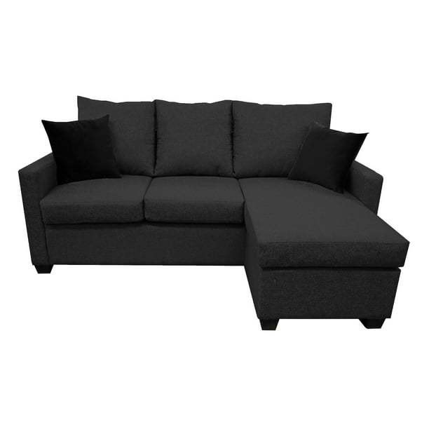 Sala Esquinera El Bazar Store Denver Gris Oxford, 200x140 cm, Lado derecho e Izquierdo, Lino nacional, Sofa