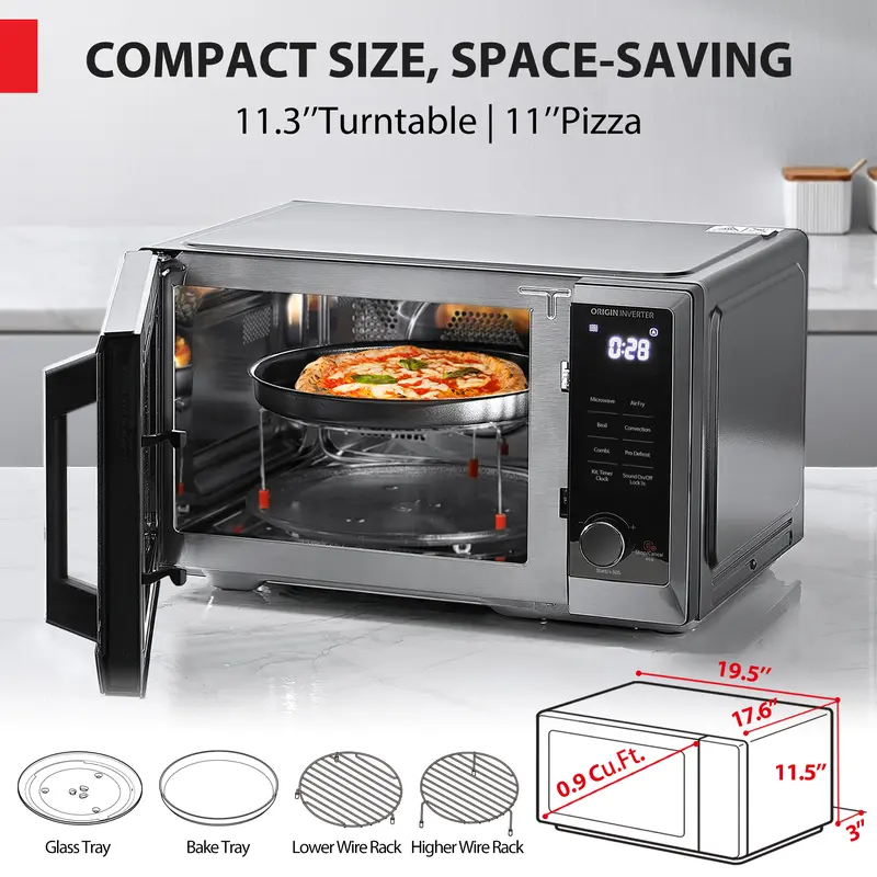 Horno de Microondas TOSHIBA MASTER 6 en 1 con Air Fryer, Convección, Grill, Inverter y Speedy-Combi