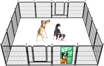 FXW Rollick Corral para Perros para Patio, RV Camping│Patentado, 24 Pulgadas 8 Paneles