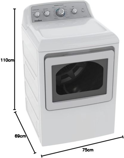 Mabe SMG47N8MSBAB0 Secadora Gas 7.2 Cuft, color Blanco