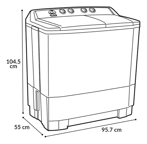 Lavadora Semiautomática Doble Tina 20kg Hisense Wsa2001p