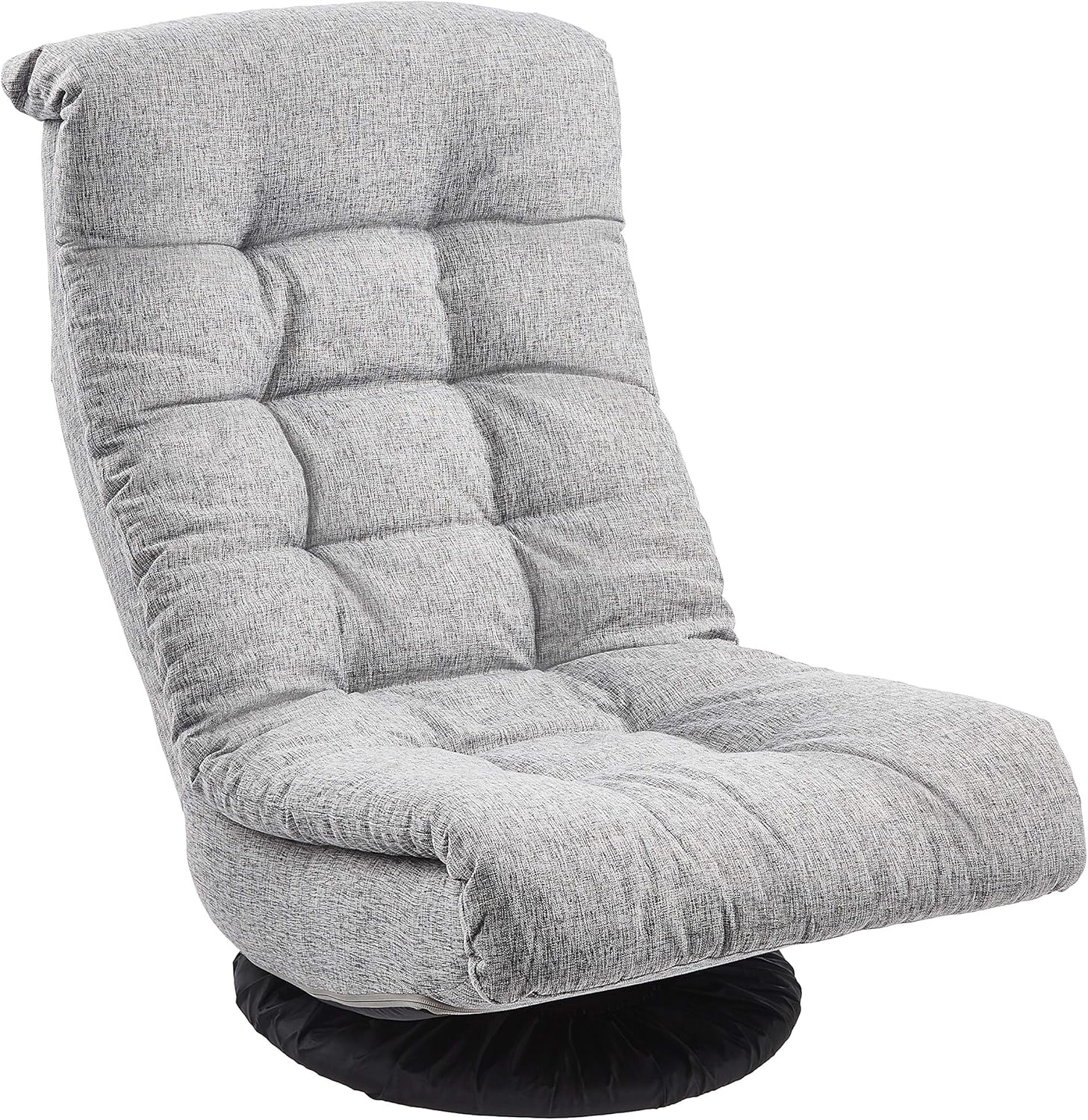 Amazon Basics - Silla giratoria de espuma con reposacabezas, ajustable, color gris