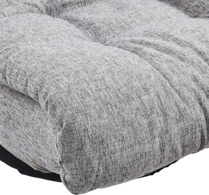 Amazon Basics - Silla giratoria de espuma con reposacabezas, ajustable, color gris