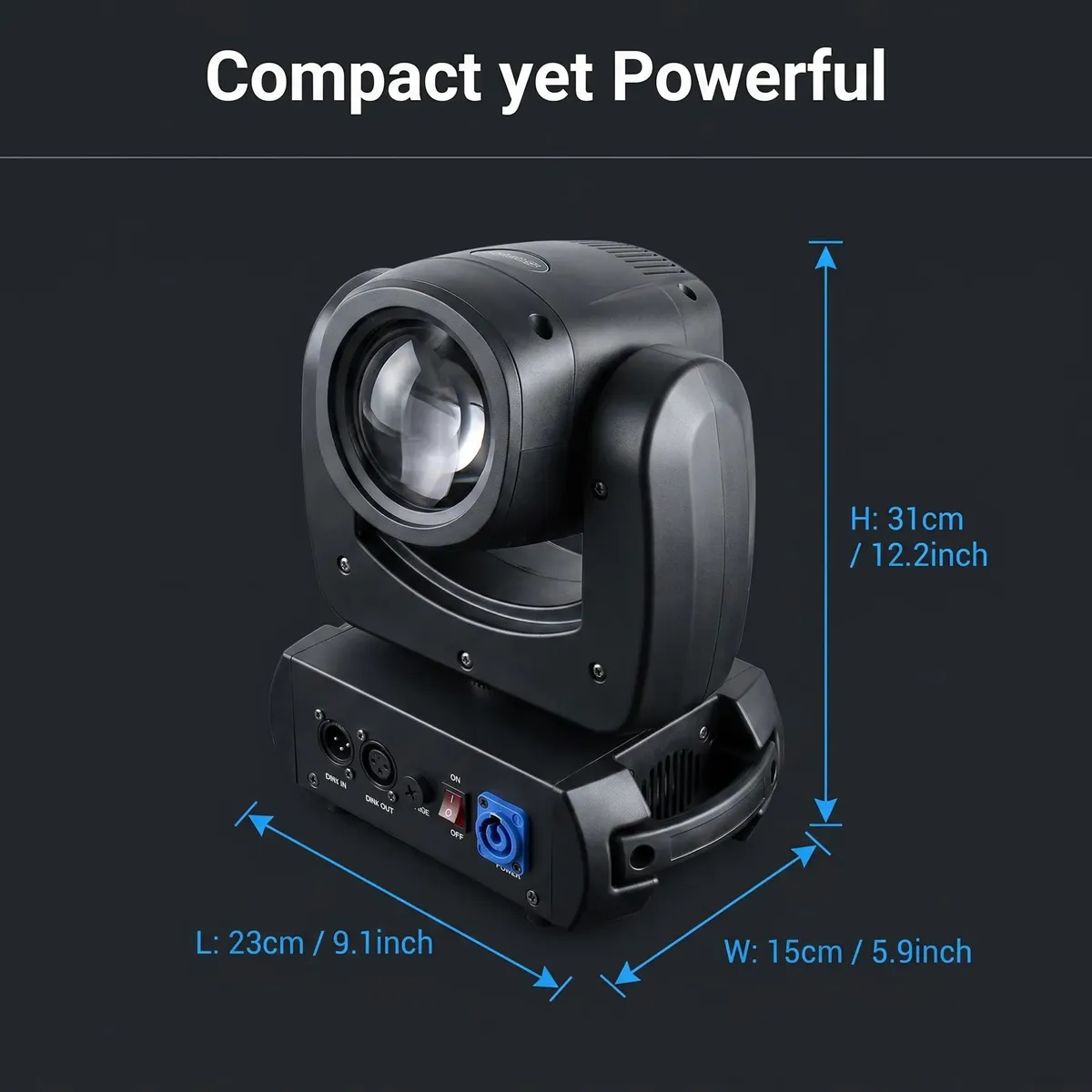 Cabeza Móvil 150W Beam DJ con Prisma 18, DMX y Control de Sonido