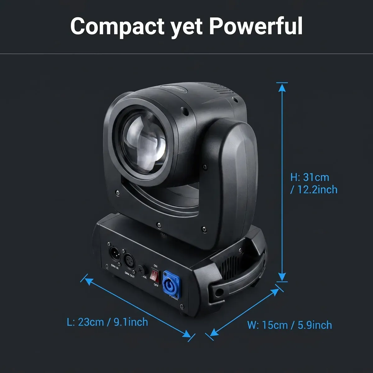 Cabeza Móvil 150W Beam DJ con Prisma 18, DMX y Control de Sonido
