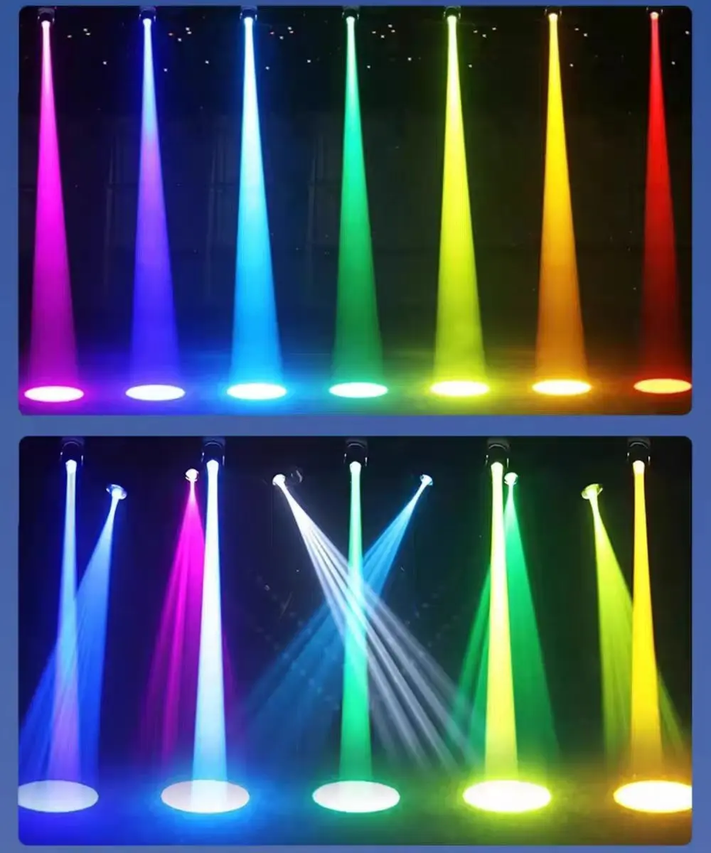 Cabeza Móvil 150W Beam DJ con Prisma 18, DMX y Control de Sonido