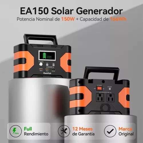Flashfish Ea150 Portátil Solar Generador Banco De Energía