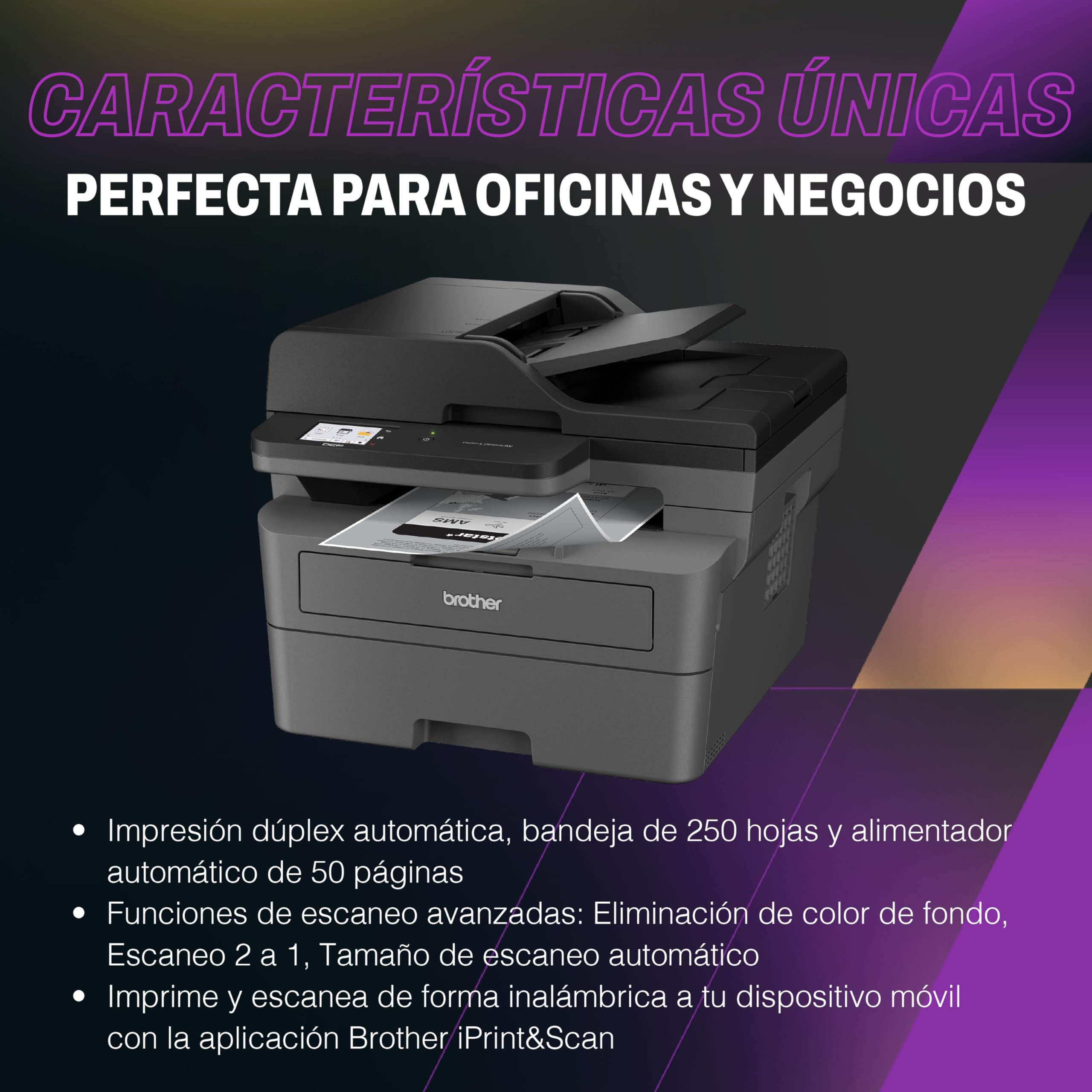 Brother Impresora Multifuncional Láser 3 en 1 de Alto Rendimiento