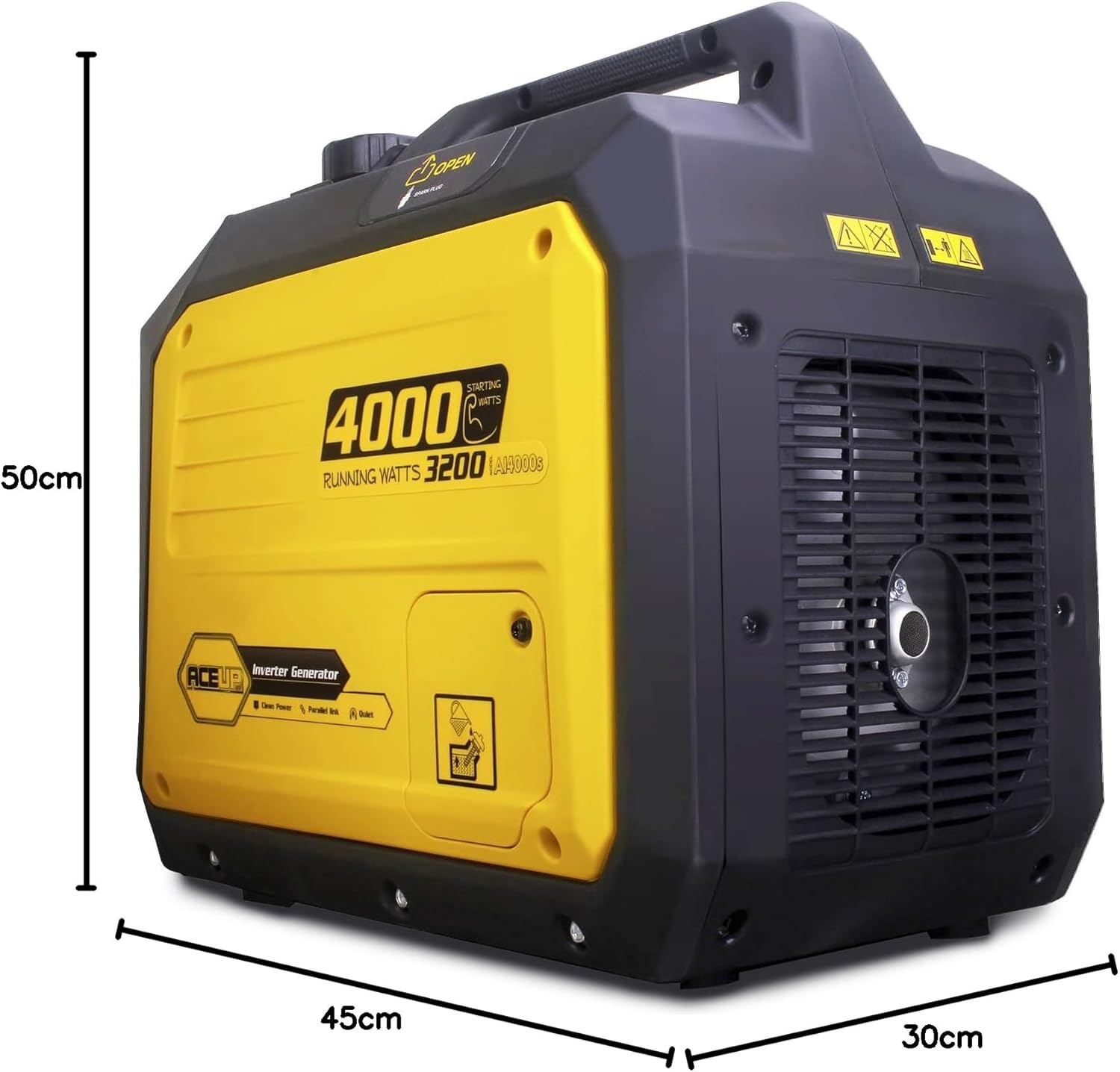 Generador inversor portátil de 4000 W, generador de gas silencioso para el hogar, listo para RV, compatible con EPA