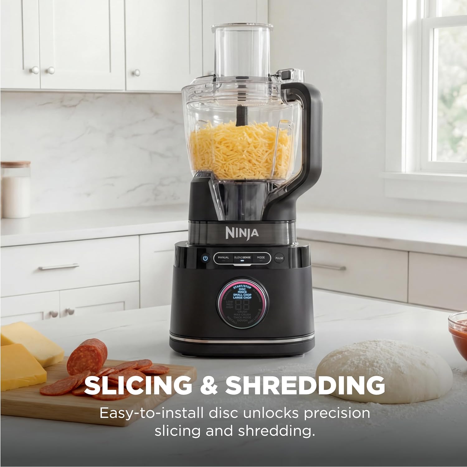 🥤NINJA Detect, Sistema de Cocina Pro, Tecnología BlendSense, Picar y Preparar Batidos, 🥗1800 Vatios de Potencia, Jaraa de 1.9L, Procesador de Alimentos, con Vaso Personal, Plateado, TB401