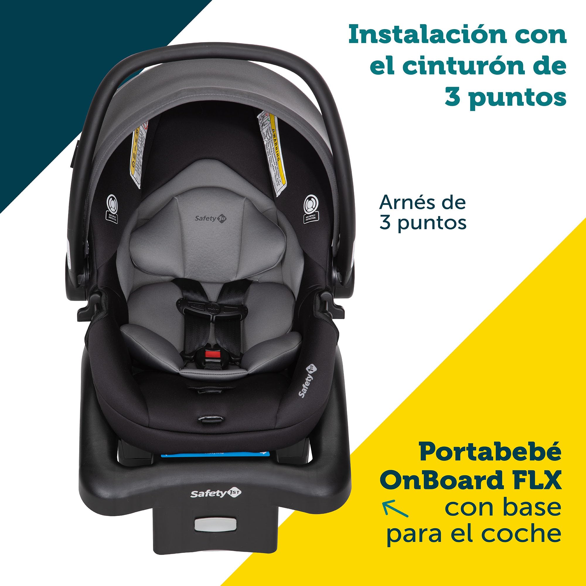 Safety 1st Carriola-Sistema de Viaje Smooth Ride LT, con uso desde recién nacido hasta los 22kg, con Portabebé OnBoard FLX