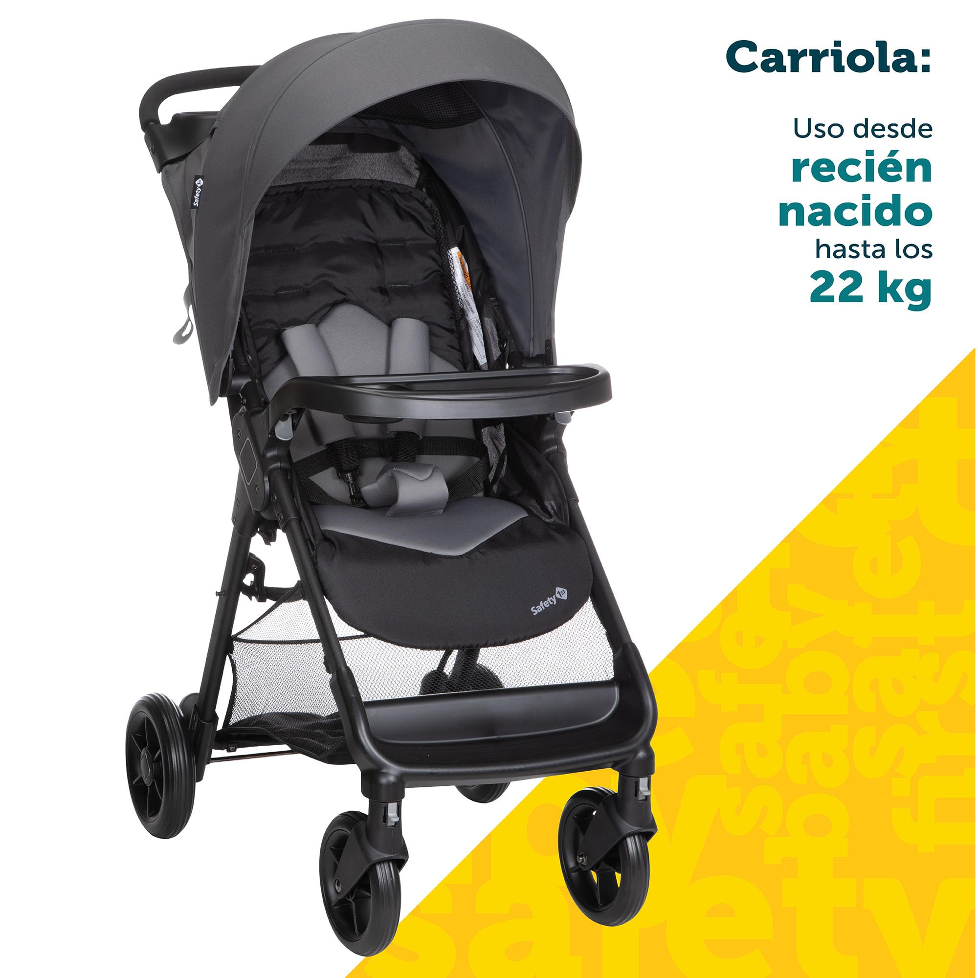 Safety 1st Carriola-Sistema de Viaje Smooth Ride LT, con uso desde recién nacido hasta los 22kg, con Portabebé OnBoard FLX