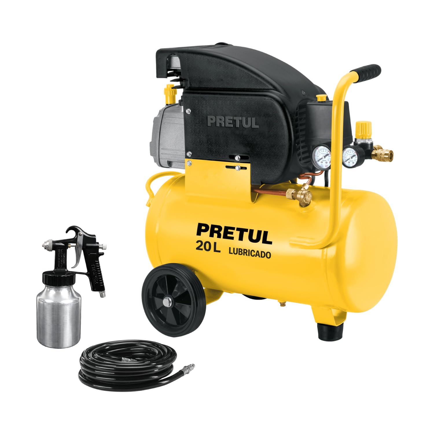 Pretul COMP-KIT20P, Kit compresor 20 L, 2-1/2 HP, manguera PVC y pistola