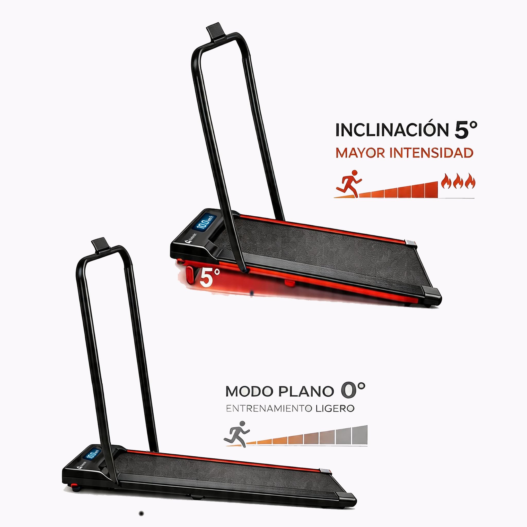 Bluelander Caminadora Electrica, Walking Pad con Asa, 100 * 48 * 120 cm, 110 V, Pantalla Digital, Caminadora Plegable, Portatil, Ideal para Oficina, Hogar, Cinta para Caminar (Walking Pad con Asa)