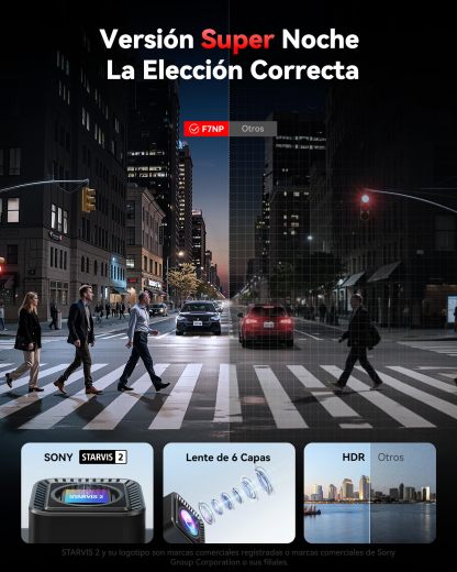 REDTIGER Cámara para Auto 4K, Wi-Fi 6 de 5.8GHz y GPS, Tarjeta SD de 128GB Incluida, STARVIS 2, HDR, Pantalla IPS de 3.18", Gran Angular, Visión Nocturna, Grabación en Bucle, Sensor G, Soporta hasta 512GB, F7NP