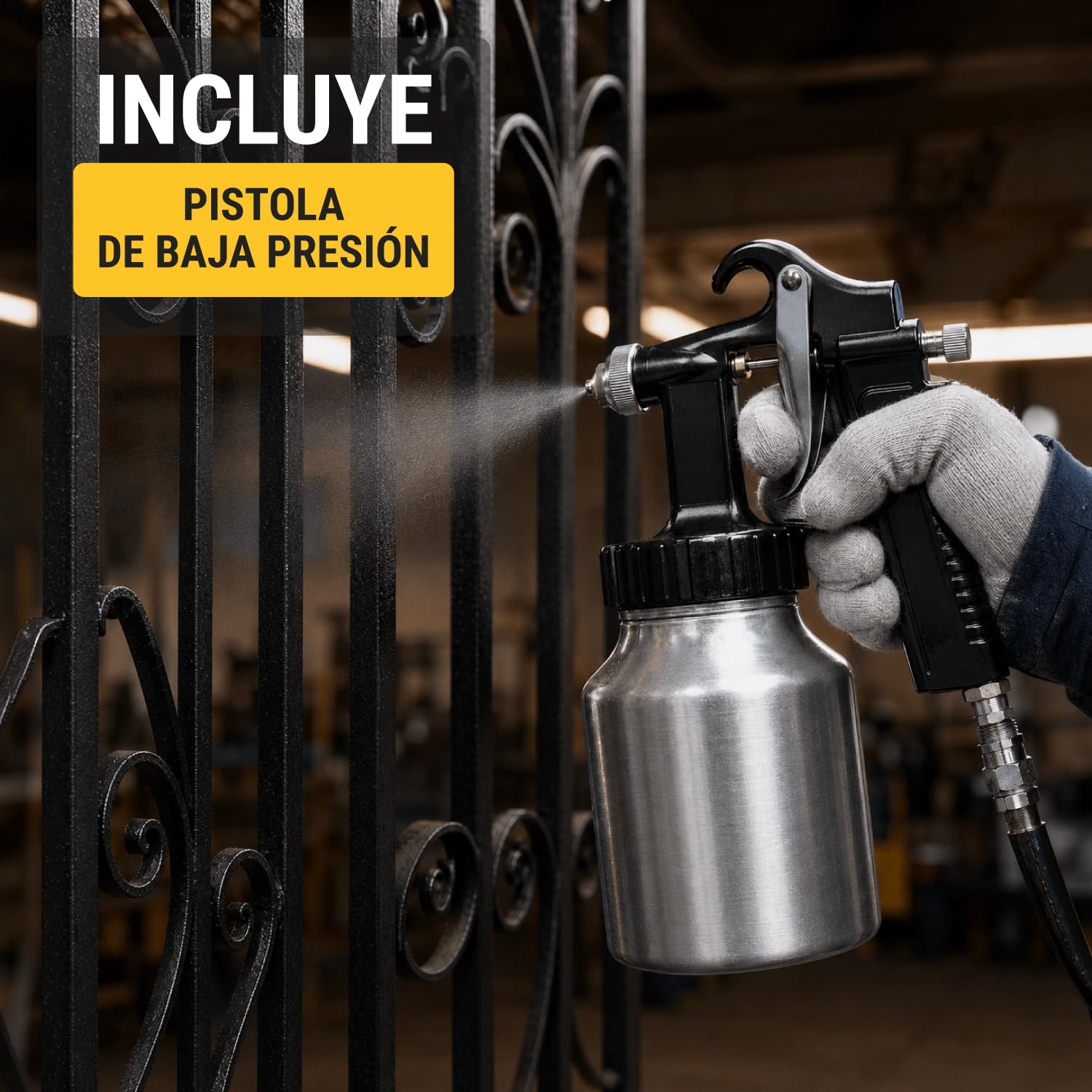 Pretul COMP-KIT20P, Kit compresor 20 L, 2-1/2 HP, manguera PVC y pistola