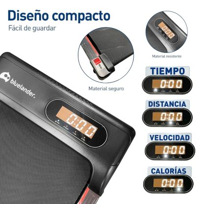 Bluelander Caminadora Electrica, Walking Pad con Asa, 100 * 48 * 120 cm, 110 V, Pantalla Digital, Caminadora Plegable, Portatil, Ideal para Oficina, Hogar, Cinta para Caminar (Walking Pad con Asa)