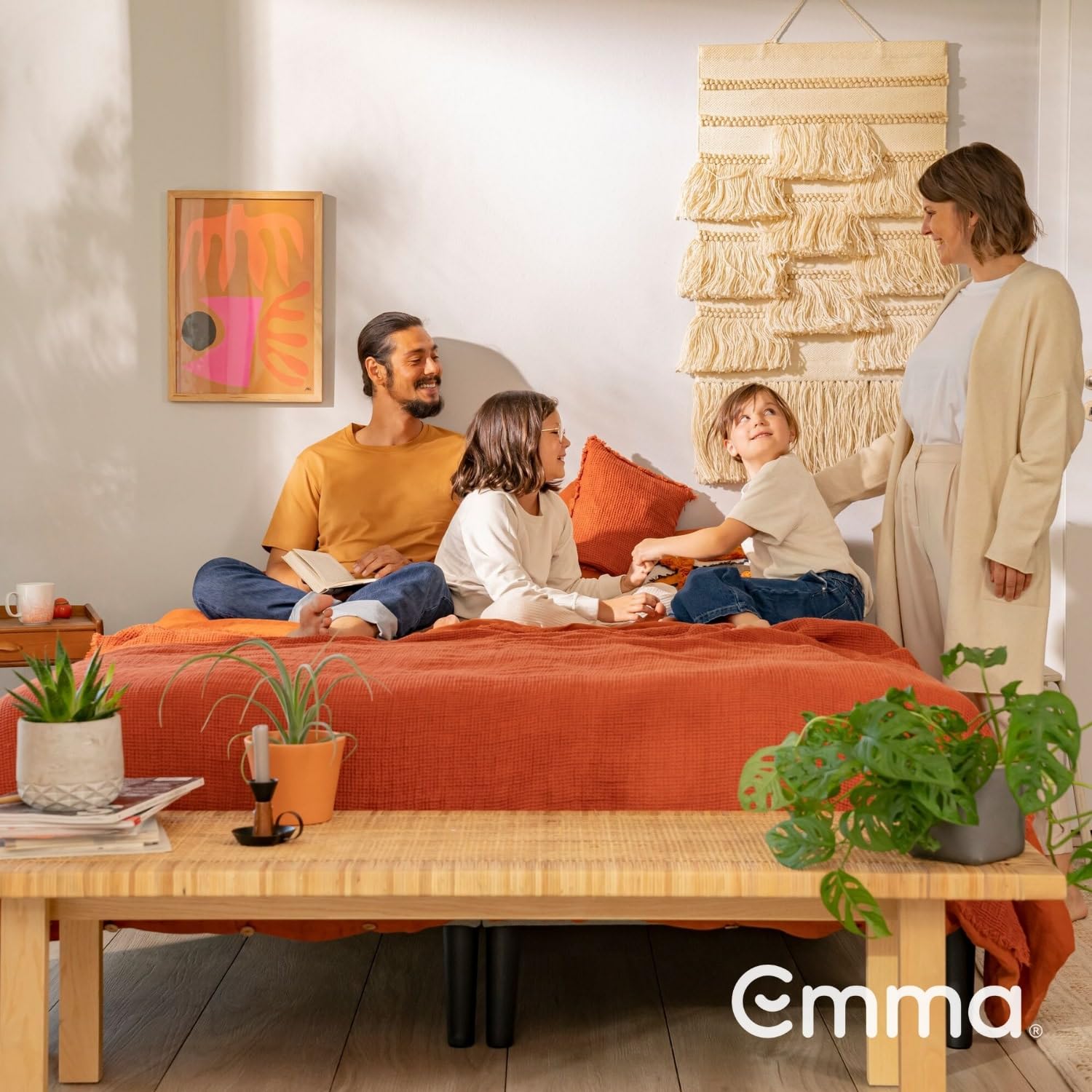 Colchón Emma de 3 Capas con Memory Foam, Altura Total de 25 cm, Firmeza Media y Funda Transpirable Lavable