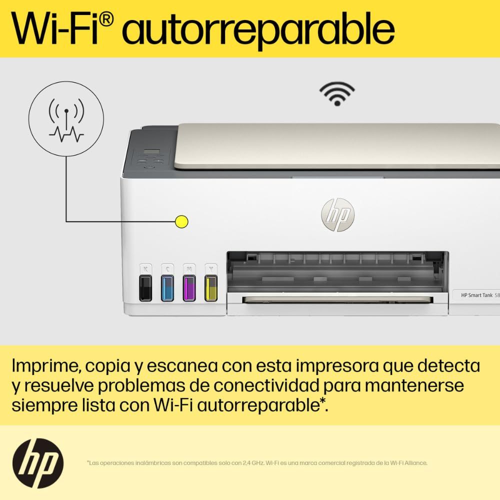 Impresora Multifuncional HP Smart Tank 580/583/585 con Wi-Fi, Tinta Continua y Dúplex Manual
