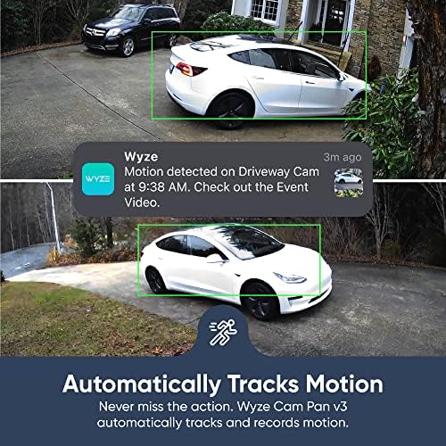 Wyze Cam Pan v3 Cámara de Seguridad para Interior y Exterior | 1080p Full HD | Visión Nocturna a Color | Resistencia IP65