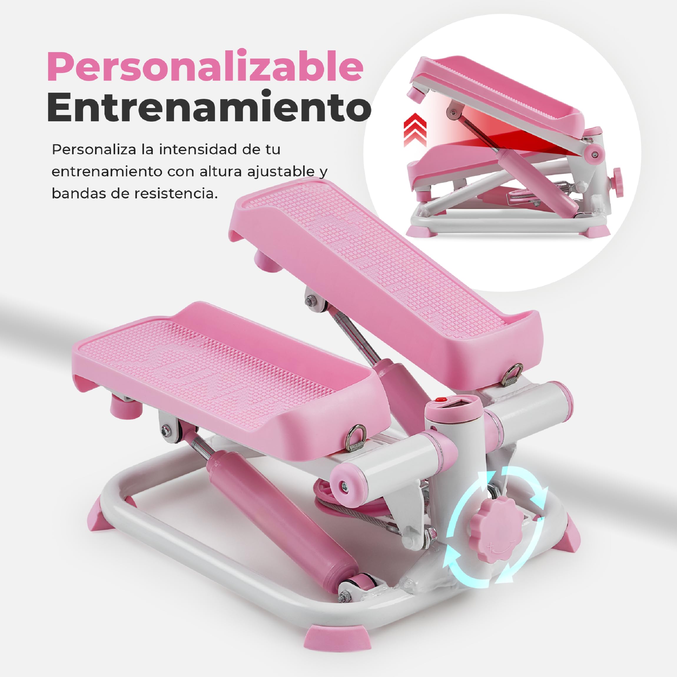 Sunny Health & Fitness Mini Stepper con Bandas para Casa