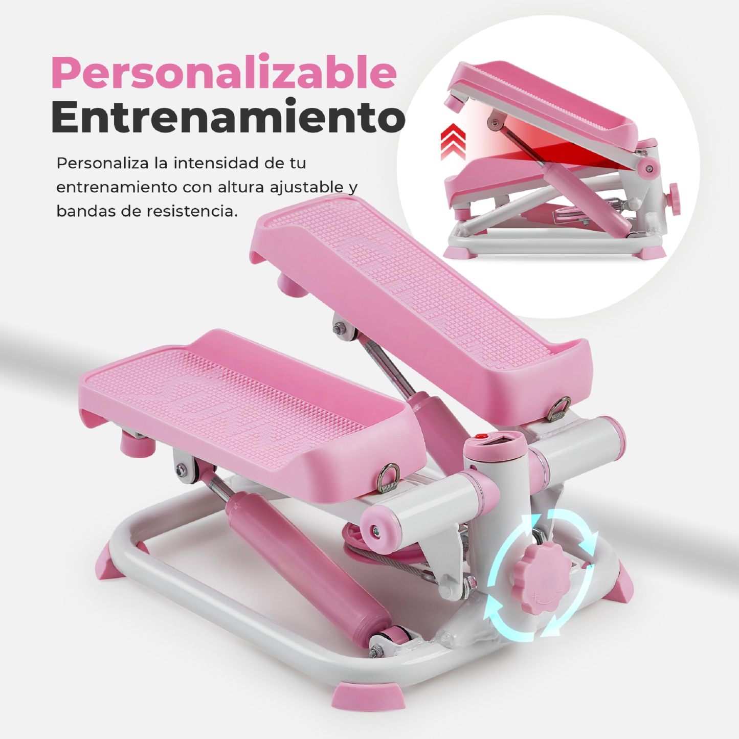 Sunny Health & Fitness Mini Stepper con Bandas para Casa