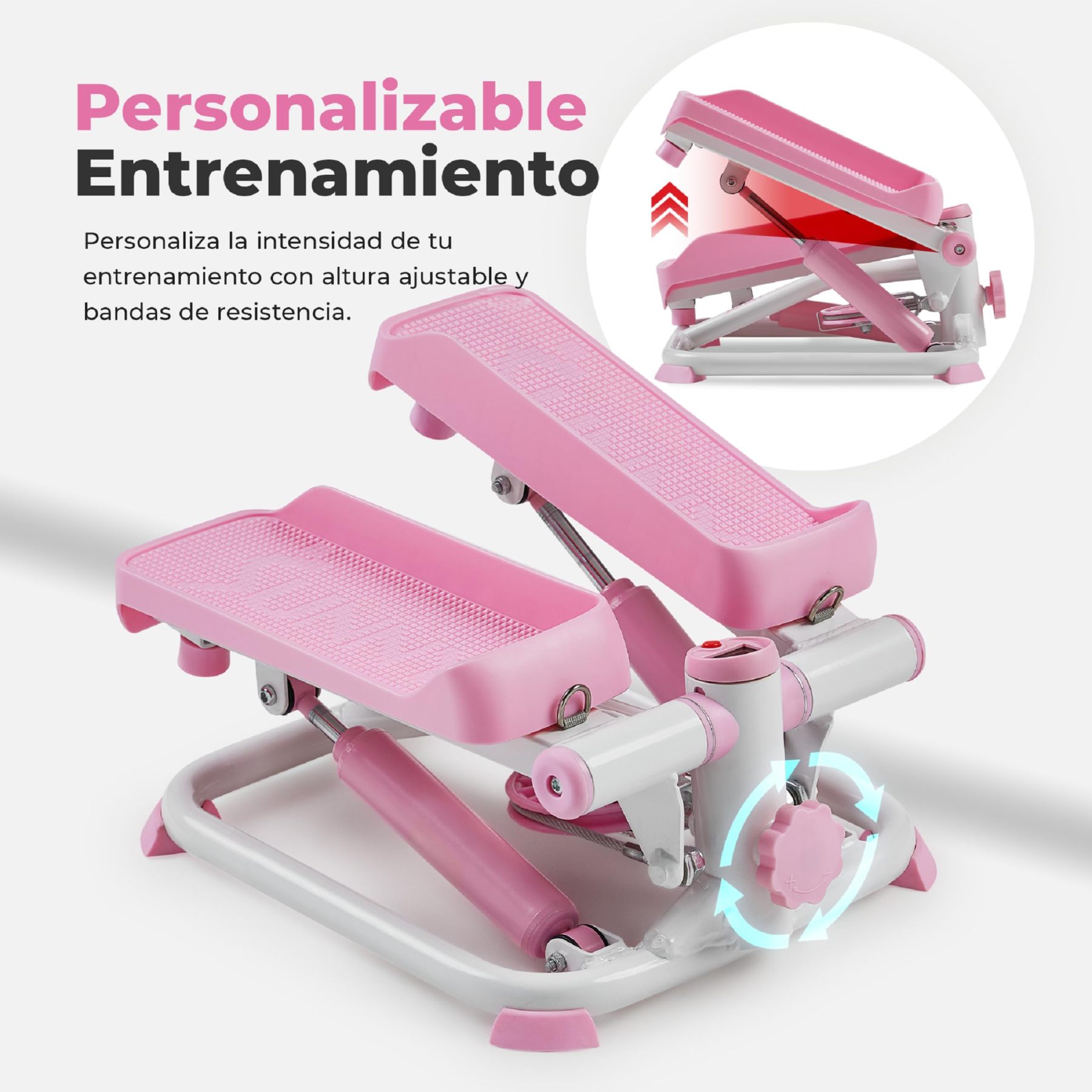 Sunny Health & Fitness Mini Stepper con Bandas para Casa