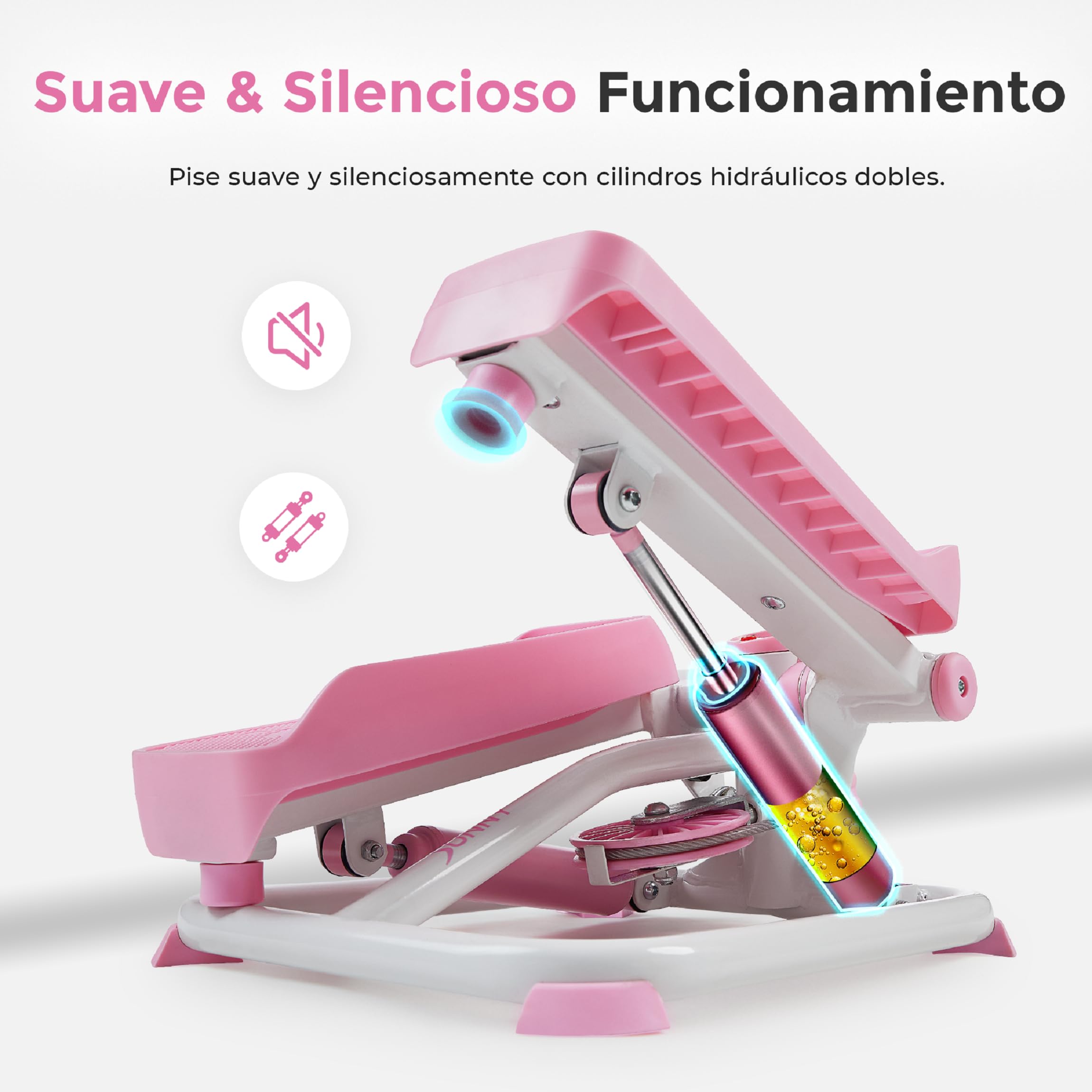 Sunny Health & Fitness Mini Stepper con Bandas para Casa