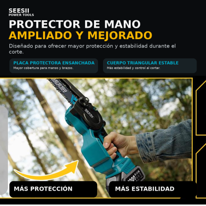 SEESII Motosierra 2 en 1 con Pértiga, Incluye 2 Baterías, Alcance de hasta 16 FT para Corte y Poda de Árboles, P8 Ace/P6 Ace CH800